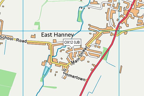 OX12 0JB map - OS VectorMap District (Ordnance Survey)