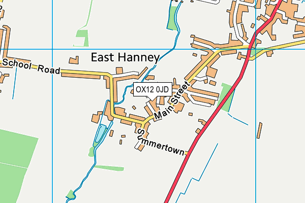 OX12 0JD map - OS VectorMap District (Ordnance Survey)