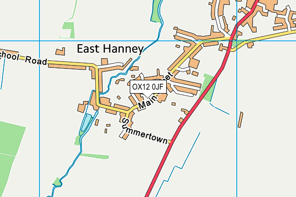 OX12 0JF map - OS VectorMap District (Ordnance Survey)