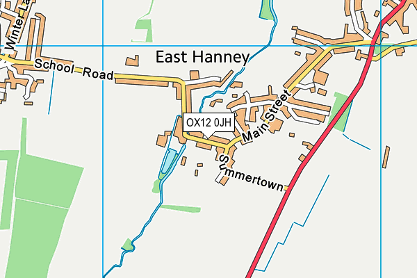 OX12 0JH map - OS VectorMap District (Ordnance Survey)