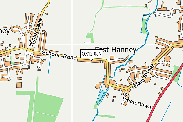 St James Church of England Primary School, Hanney map (OX12 0JN) - OS VectorMap District (Ordnance Survey)