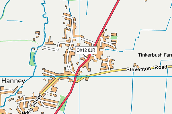 OX12 0JR map - OS VectorMap District (Ordnance Survey)