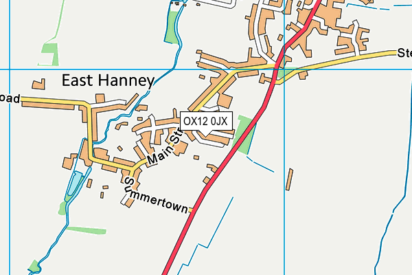 OX12 0JX map - OS VectorMap District (Ordnance Survey)