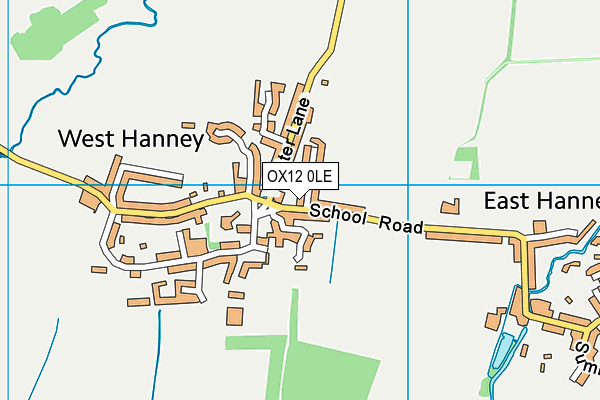 OX12 0LE map - OS VectorMap District (Ordnance Survey)