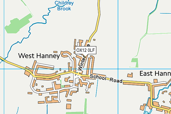 OX12 0LF map - OS VectorMap District (Ordnance Survey)