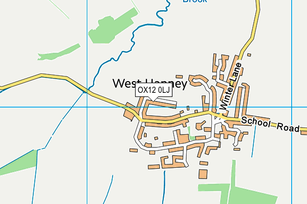 OX12 0LJ map - OS VectorMap District (Ordnance Survey)