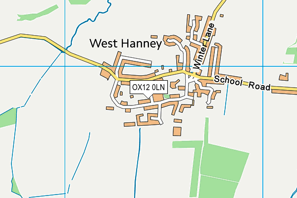 OX12 0LN map - OS VectorMap District (Ordnance Survey)