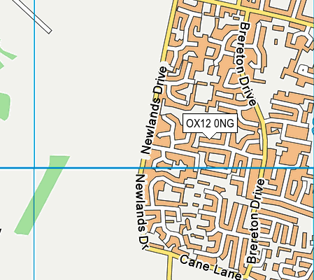 OX12 0NG map - OS VectorMap District (Ordnance Survey)