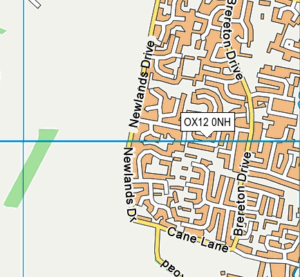 OX12 0NH map - OS VectorMap District (Ordnance Survey)