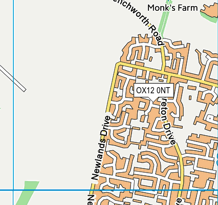 OX12 0NT map - OS VectorMap District (Ordnance Survey)