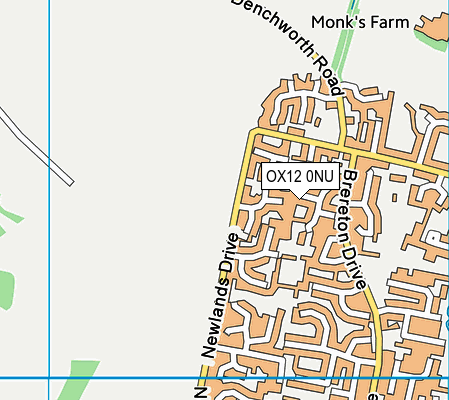 OX12 0NU map - OS VectorMap District (Ordnance Survey)