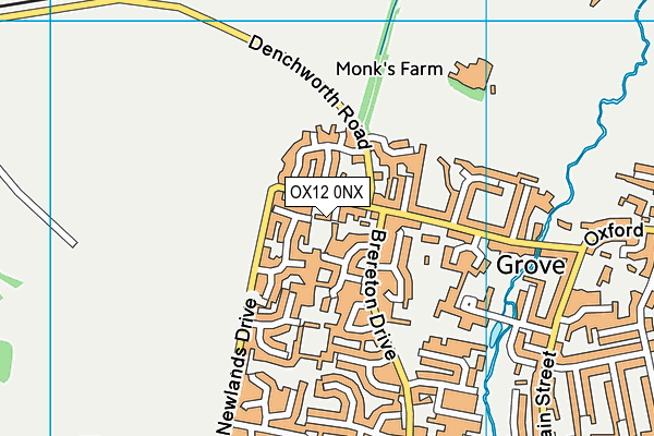 OX12 0NX map - OS VectorMap District (Ordnance Survey)