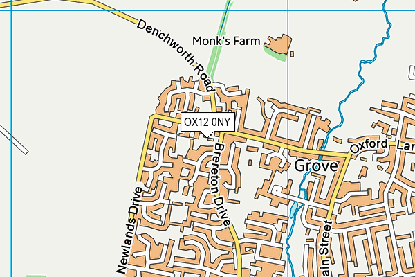 OX12 0NY map - OS VectorMap District (Ordnance Survey)