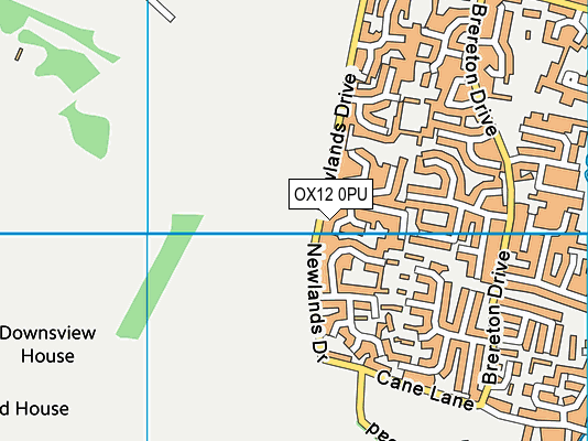 OX12 0PU map - OS VectorMap District (Ordnance Survey)