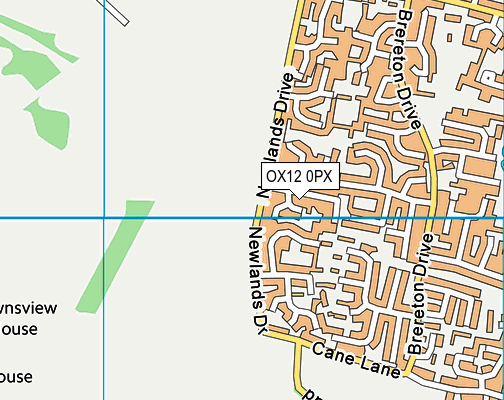 OX12 0PX map - OS VectorMap District (Ordnance Survey)