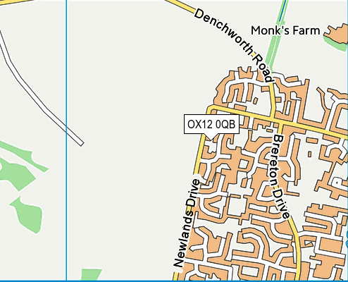 OX12 0QB map - OS VectorMap District (Ordnance Survey)