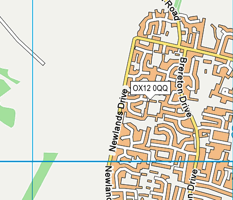 OX12 0QQ map - OS VectorMap District (Ordnance Survey)