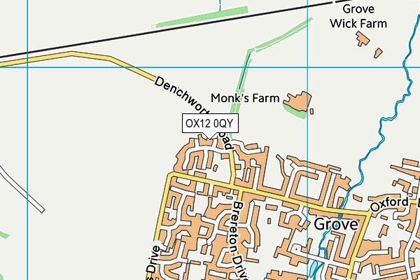 OX12 0QY map - OS VectorMap District (Ordnance Survey)