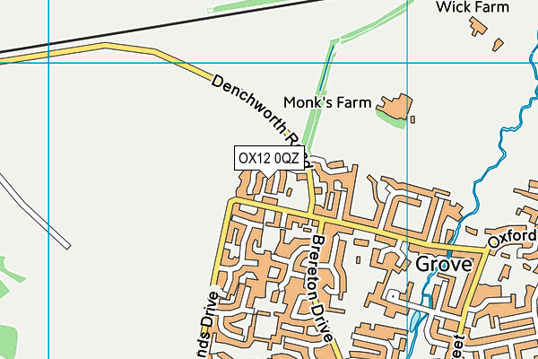 OX12 0QZ map - OS VectorMap District (Ordnance Survey)