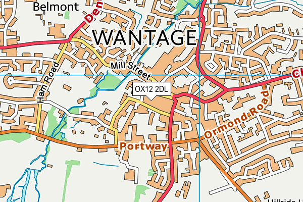 OX12 2DL map - OS VectorMap District (Ordnance Survey)