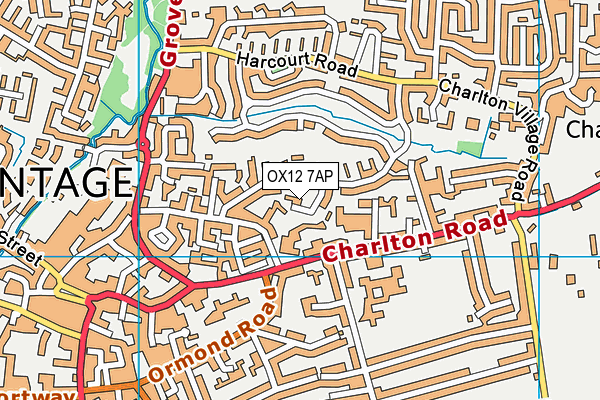OX12 7AP map - OS VectorMap District (Ordnance Survey)