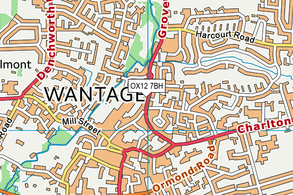 OX12 7BH map - OS VectorMap District (Ordnance Survey)