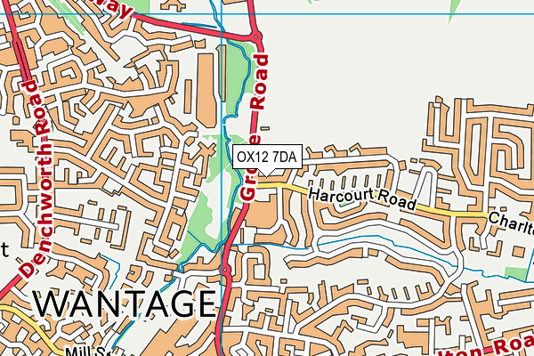 OX12 7DA map - OS VectorMap District (Ordnance Survey)