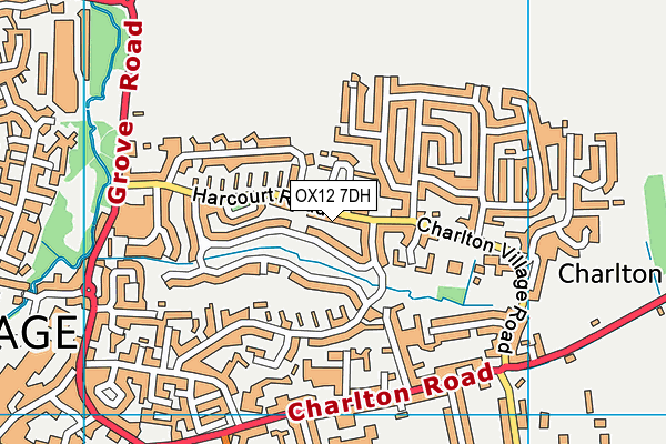 OX12 7DH map - OS VectorMap District (Ordnance Survey)