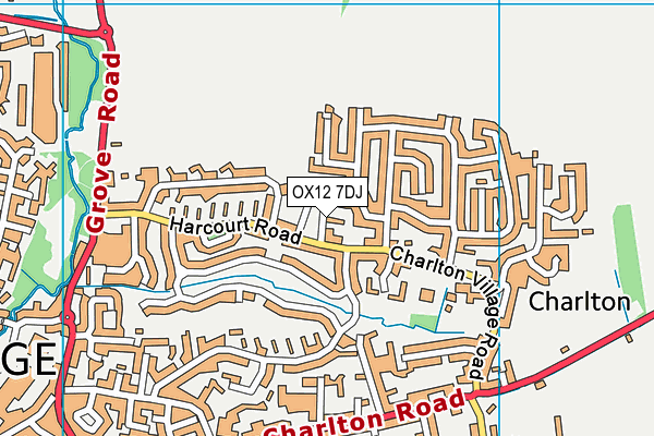 OX12 7DJ map - OS VectorMap District (Ordnance Survey)
