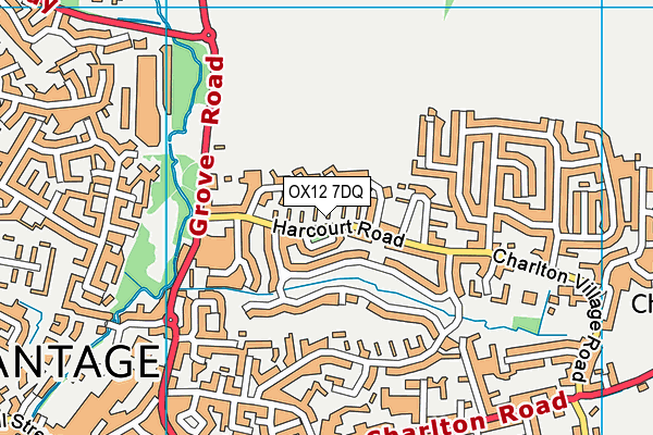 OX12 7DQ map - OS VectorMap District (Ordnance Survey)