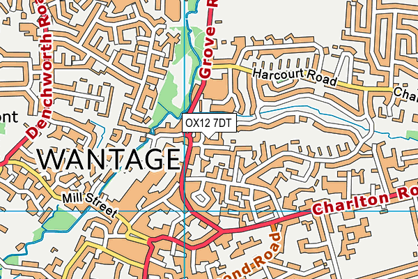 OX12 7DT map - OS VectorMap District (Ordnance Survey)