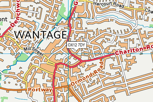 OX12 7DY map - OS VectorMap District (Ordnance Survey)