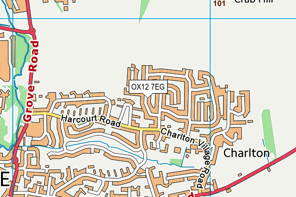 OX12 7EG map - OS VectorMap District (Ordnance Survey)