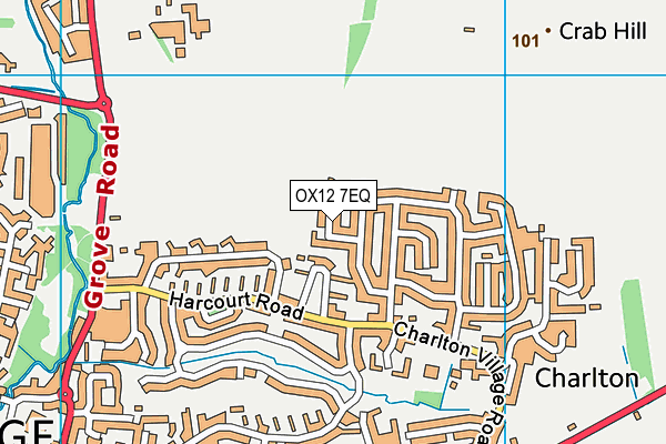 OX12 7EQ map - OS VectorMap District (Ordnance Survey)