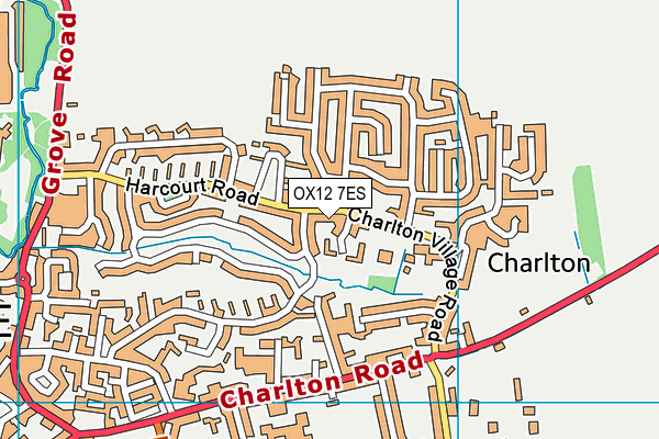 OX12 7ES map - OS VectorMap District (Ordnance Survey)