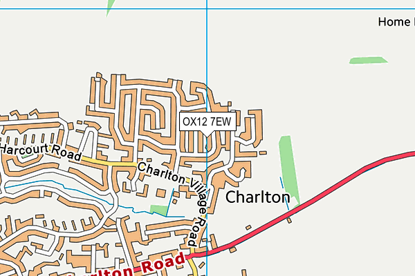 OX12 7EW map - OS VectorMap District (Ordnance Survey)