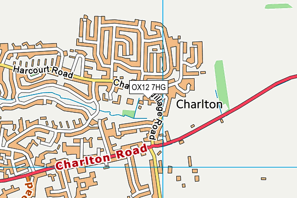 Charlton Primary School map (OX12 7HG) - OS VectorMap District (Ordnance Survey)