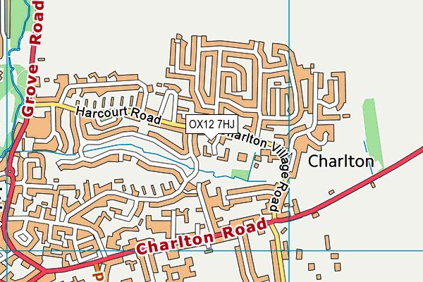 OX12 7HJ map - OS VectorMap District (Ordnance Survey)