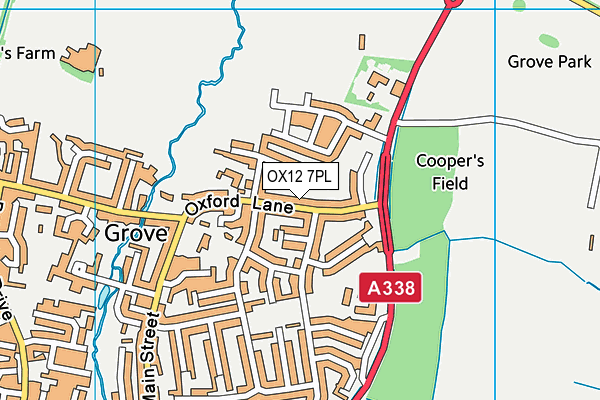 OX12 7PL map - OS VectorMap District (Ordnance Survey)