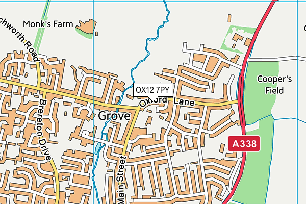 OX12 7PY map - OS VectorMap District (Ordnance Survey)