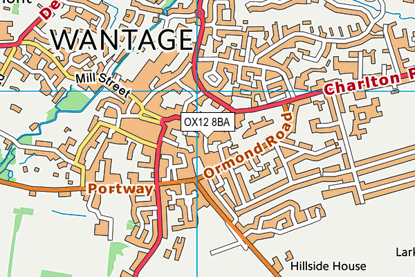 OX12 8BA map - OS VectorMap District (Ordnance Survey)