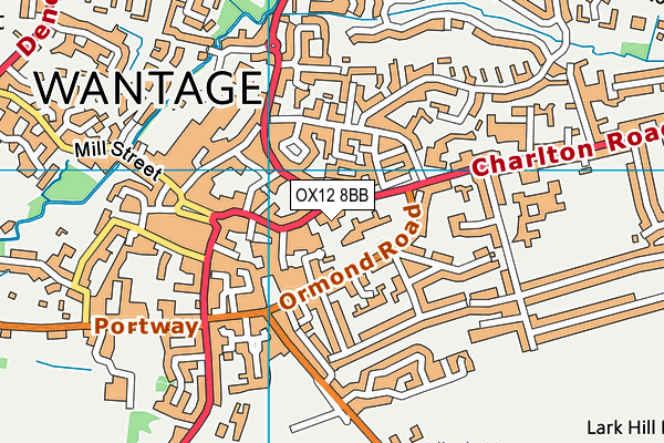 OX12 8BB map - OS VectorMap District (Ordnance Survey)