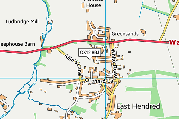 OX12 8BJ map - OS VectorMap District (Ordnance Survey)