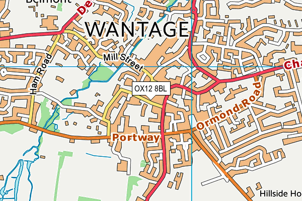 OX12 8BL map - OS VectorMap District (Ordnance Survey)