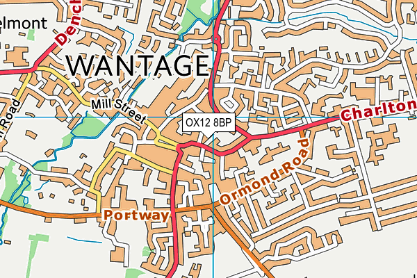 OX12 8BP map - OS VectorMap District (Ordnance Survey)