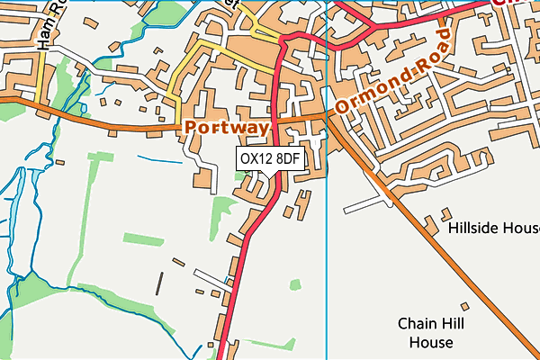 OX12 8DF map - OS VectorMap District (Ordnance Survey)