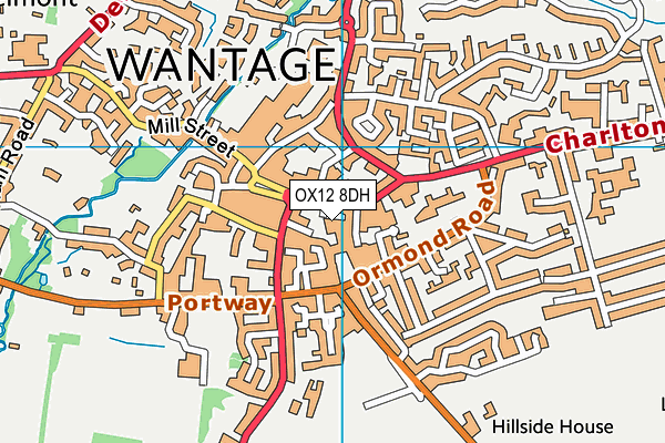 OX12 8DH map - OS VectorMap District (Ordnance Survey)