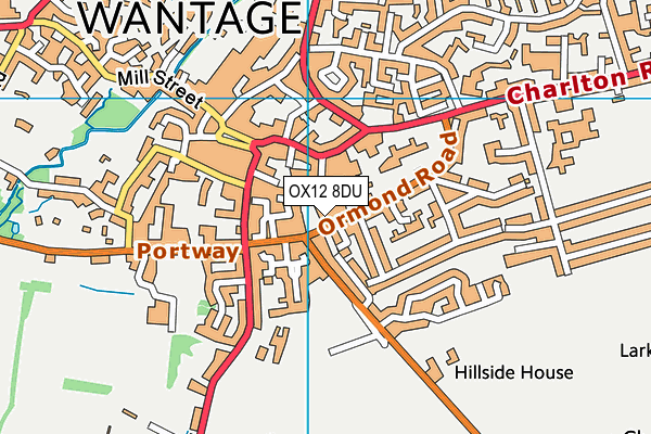 OX12 8DU map - OS VectorMap District (Ordnance Survey)