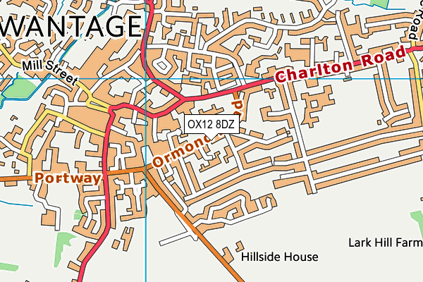 OX12 8DZ map - OS VectorMap District (Ordnance Survey)