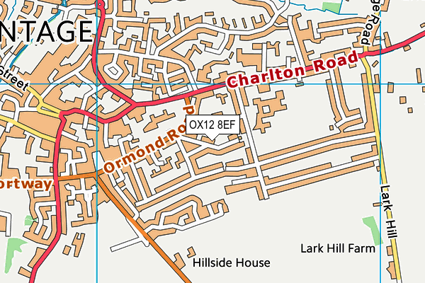 OX12 8EF map - OS VectorMap District (Ordnance Survey)